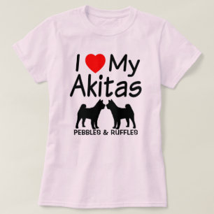 I Kärlek My TWO Akita Hundar Tröja