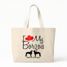 I Kärlek My Two Borzois Bag