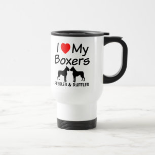 I Kärlek My TWO Boxer Hundar Mugg