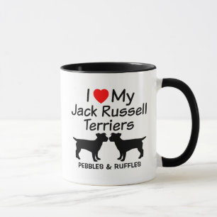 I Kärlek My Two Jack Russell Terrier Hundar Mugg