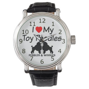 I Kärlek: My Two Leksak Pudel Hundar Watch Armbandsur