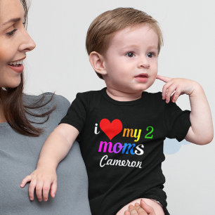 I Kärlek My Two Mammor Gay pride T Shirt