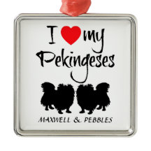 I Kärlek My Two Pekingese Hundar