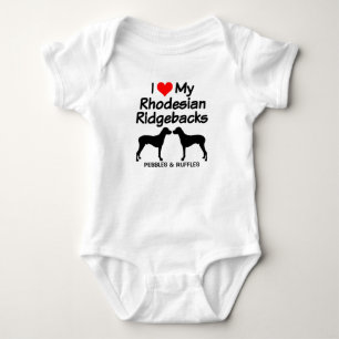 I Kärlek My Two Rhodesian Ridgeback Hundar T Shirt