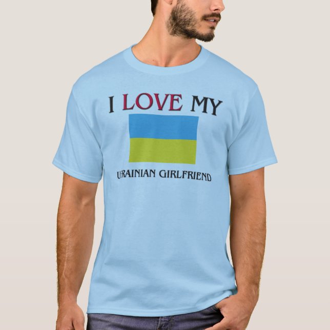 I Kärlek My Ukrainska Girlkompis T-shirt (Framsida)