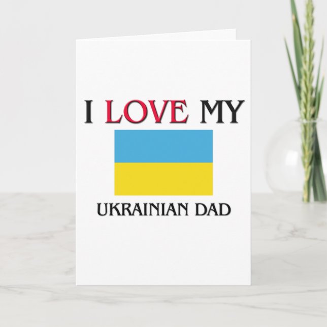 I Kärlek My Ukrainska Pappa Kort (Framsida)