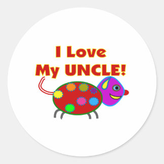 "I kärlek my UNCLE" Kids T-Shirts/gifts Runt Klistermärke