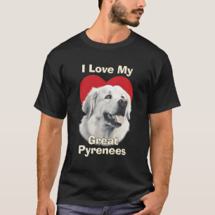 I Kärlek My Underbar Pyrenees Puppy Hund T Shirt