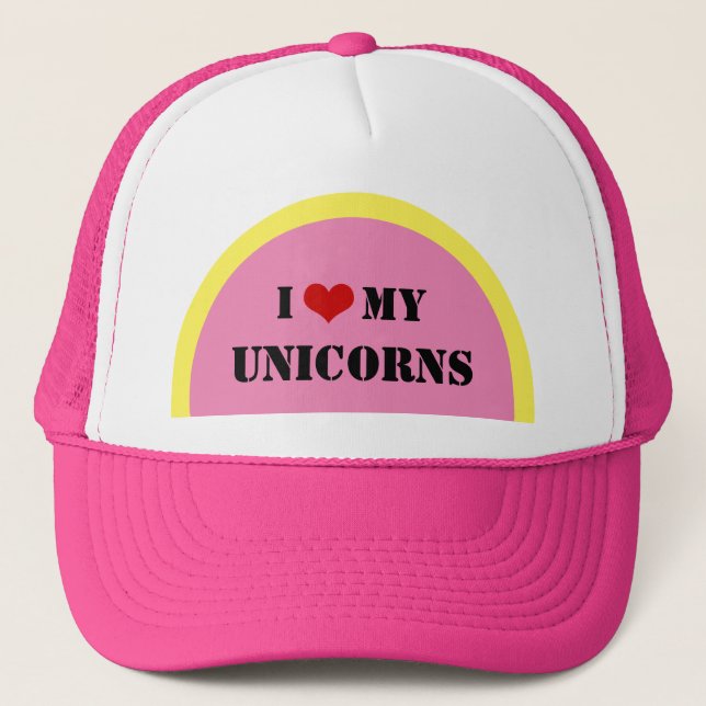 I Kärlek My UNICORNS - Candy Truckerkeps (Framsida)