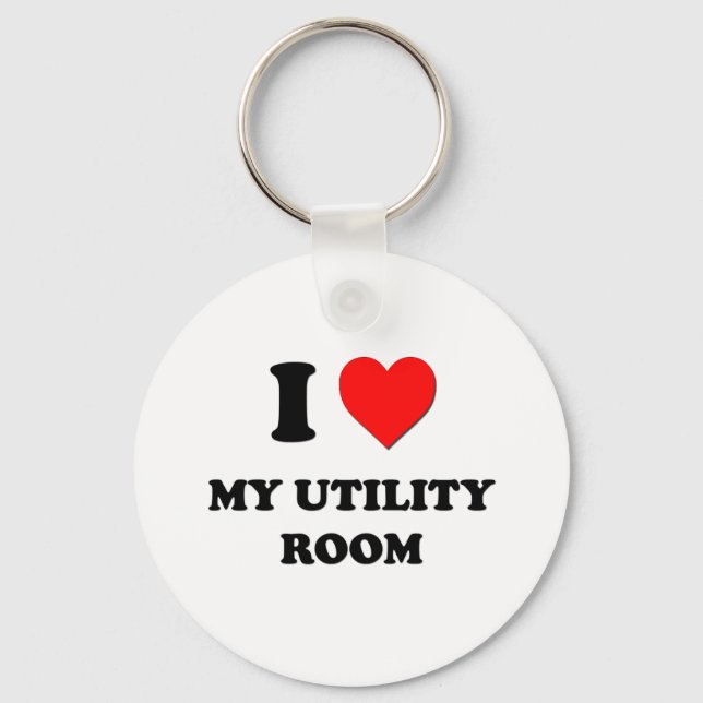 I kärlek My Utility Room Nyckelring (Framsida)