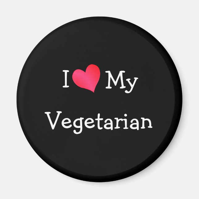 I Kärlek My Vegetarian Magnet (Framsidan)