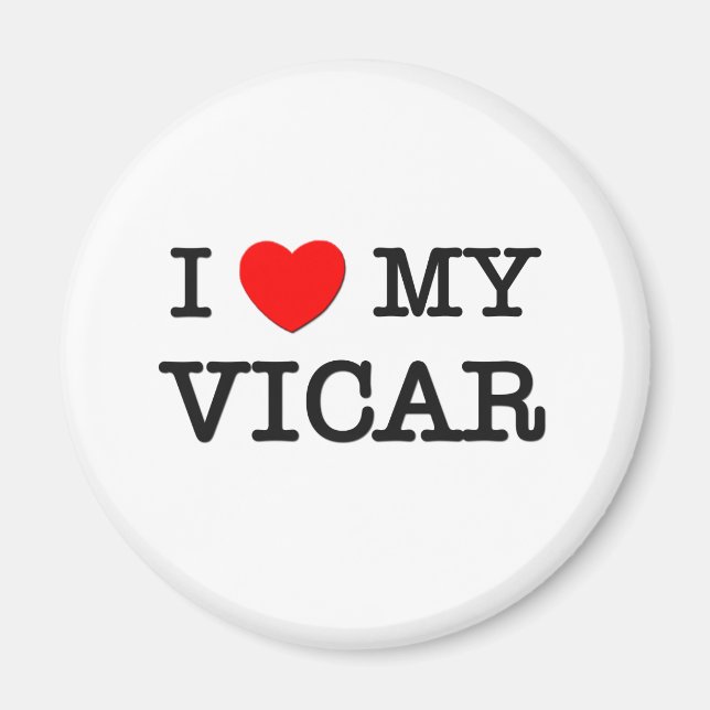 I Kärlek My VICAR Magnet (Framsidan)