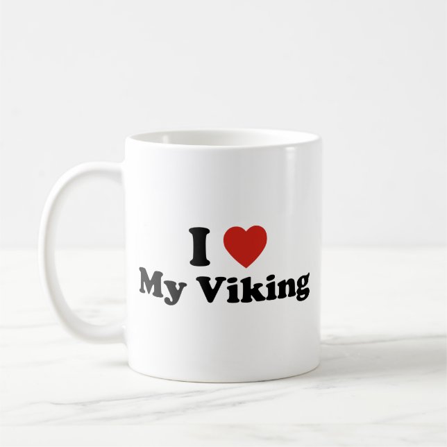 I Kärlek My Viking Coffee Mugg (Vänster)