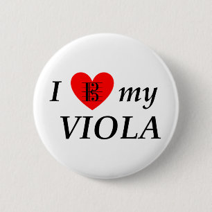 I Kärlek My Viola (jag älskar min Viola) Knapp