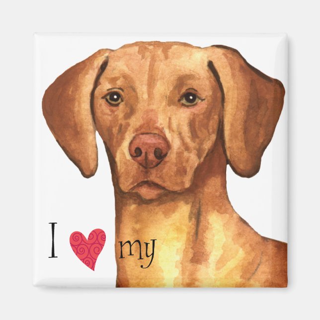 I Kärlek my Vizsla Magnet (Framsidan)