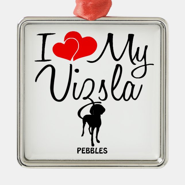 I Kärlek My Vizsla Ornament (Framsidan)