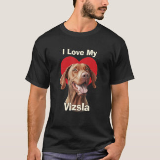 I Kärlek My Vizsla Puppy Hund T Shirt