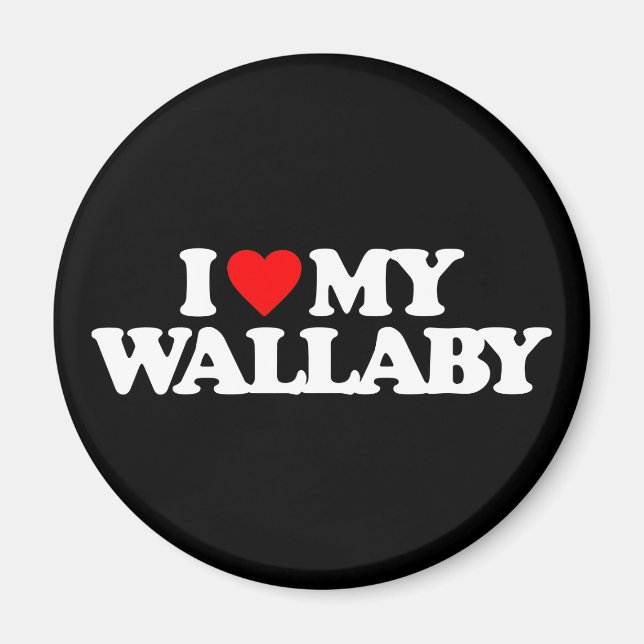 I KÄRLEK MY WALLABY MAGNET (Framsidan)