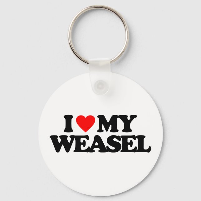 I KÄRLEK MY WEASEL NYCKELRING (Framsida)