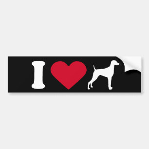"I Kärlek my Weimaraner" Bildekal