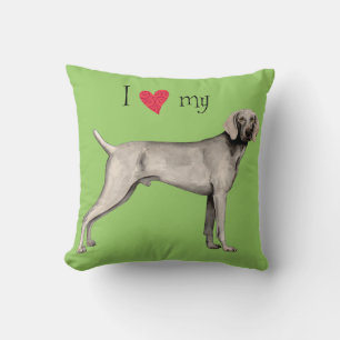 I Kärlek my Weimaraner Kudde