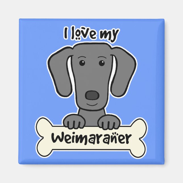 I Kärlek My Weimaraner Magnet (Framsidan)
