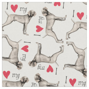 I Kärlek my Weimaraner Tyg