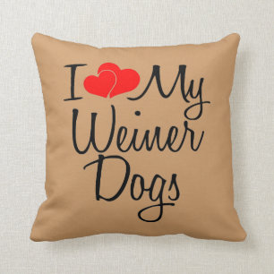 I Kärlek My Weiner Hundar Kudde