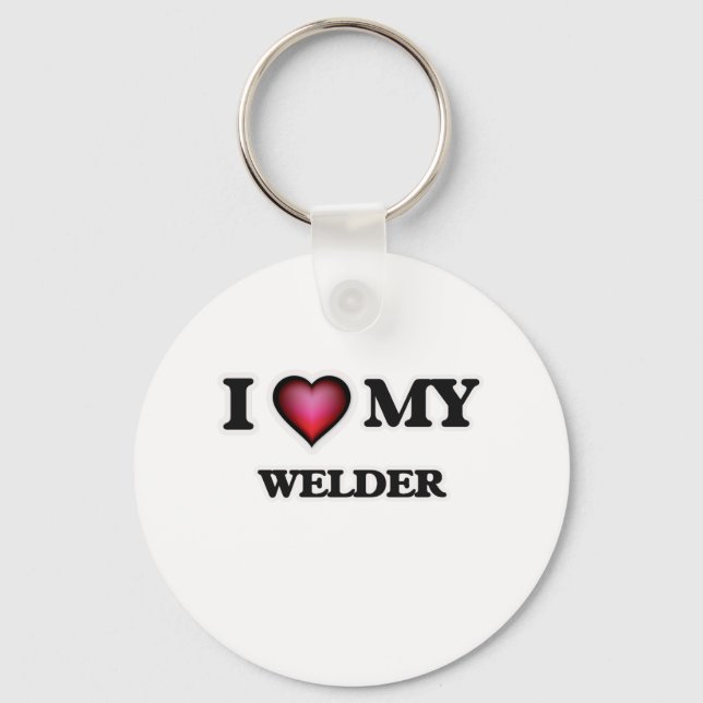 I kärlek my Welder Nyckelring (Framsida)