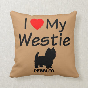 I Kärlek My Westie Hund Pillow Kudde
