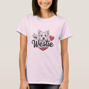 I Kärlek My Westie Hund T-Shirt