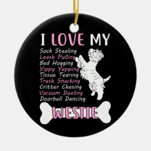 I Kärlek My Westie Julgransprydnad Keramik