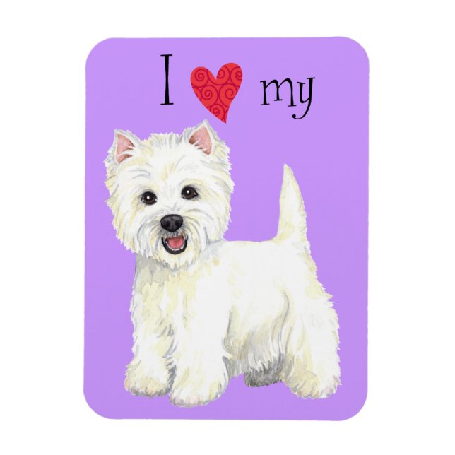 I Kärlek my Westie Magnet (Vertikal)