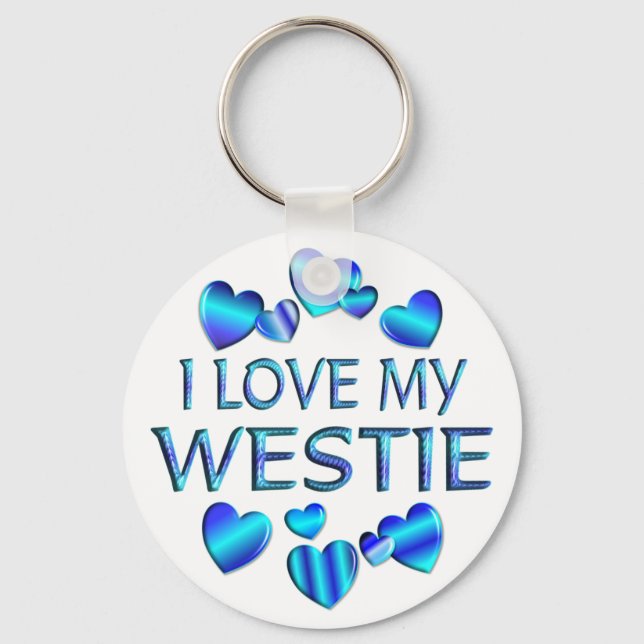 I Kärlek My Westie Nyckelring (Framsida)