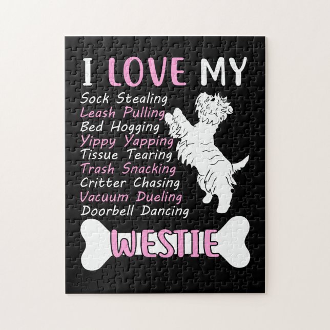 I Kärlek My Westie Pussel (Vertikal)