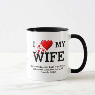 I KÄRLEK MY WIFE Anpassningsbar kristen Valent Mugg