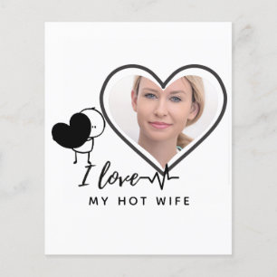 I Kärlek My WIFE - Best kompis Personlig PHOTO Flygblad