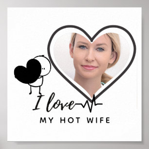 I Kärlek My WIFE - Best kompis Personlig PHOTO Poster
