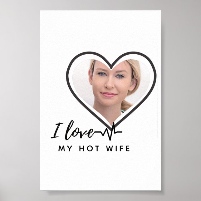 I Kärlek My WIFE - Best kompis Personlig PHOTO Poster (Framsidan)