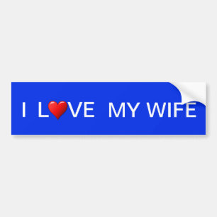 I KÄRLEK MY WIFE BILDEKAL