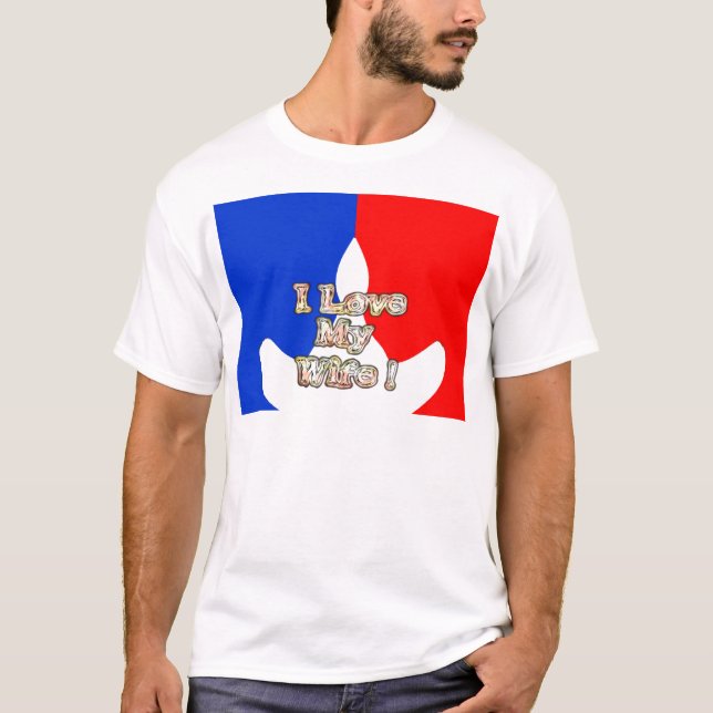 "I Kärlek My Wife"-utskrift Tee (Framsida)