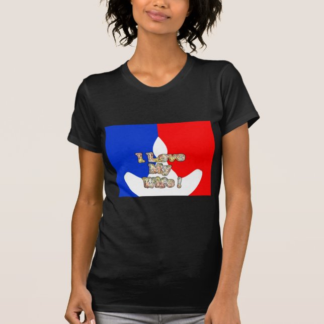 "I Kärlek My Wife"-utskrift Tee Shirt (Framsida)
