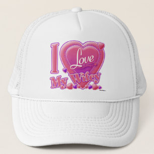 I Kärlek My Wifey rosa/lila - hjärta Keps