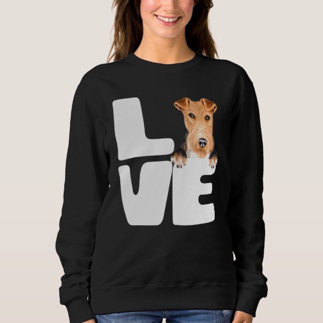 I Kärlek My Wire Fox Terrier Hund T Shirt (Framsida)