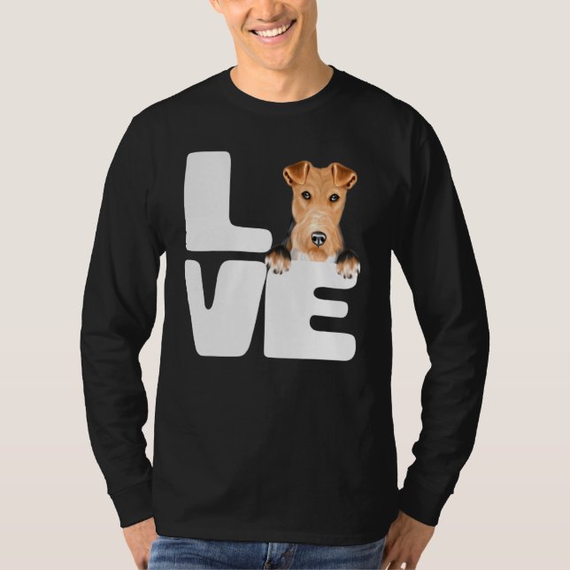 I Kärlek My Wire Fox Terrier Hund T Shirt (Framsida)