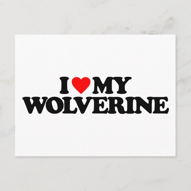 I KÄRLEK MY WOLVERINE VYKORT (Framsida)
