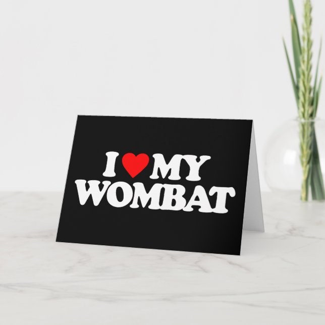 I KÄRLEK MY WOMBAT KORT (Framsida)