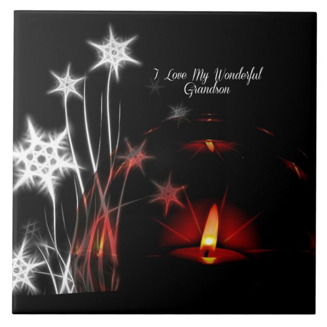 "I Kärlek My Wonderful Grandson" Kakelplatta (Framsidan)