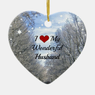 I Kärlek My Wonderful Make - Snowy Winter Day Julgransprydnad Keramik