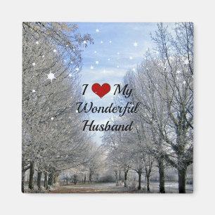I Kärlek My Wonderful Make - Snowy Winter Day Magnet